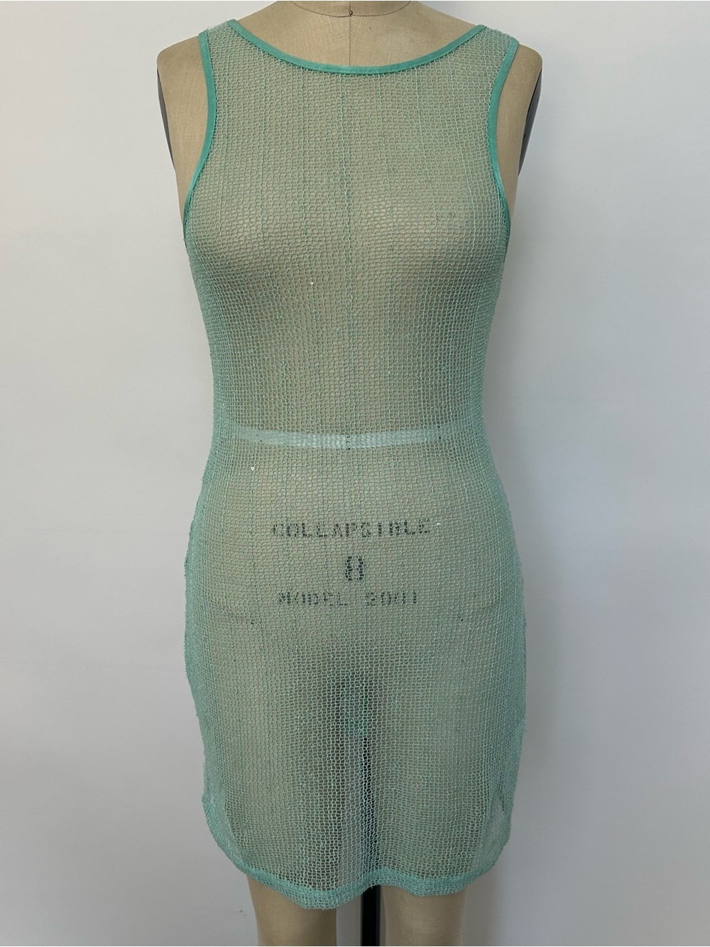 White Fox Boutique Mint Green Sheer Knit Slip